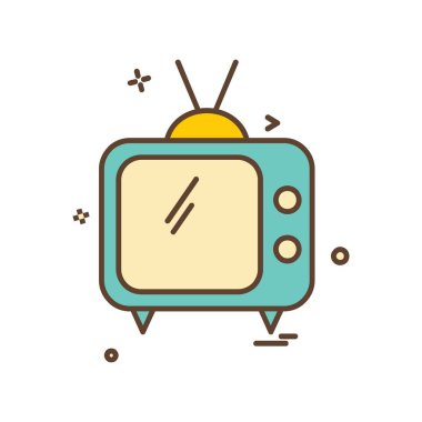 TV simgesi tasarım vektörü