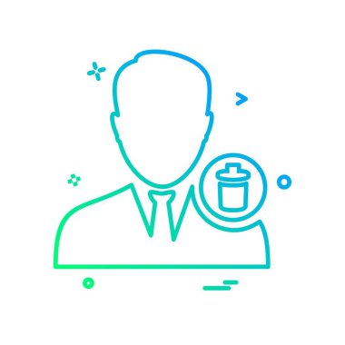 Avatar erkek simge tasarım vektörü