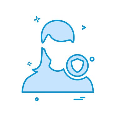 Kadın avatar simge tasarlamak vektör