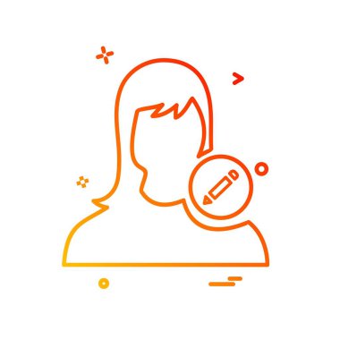 Kadın avatar simge tasarlamak vektör