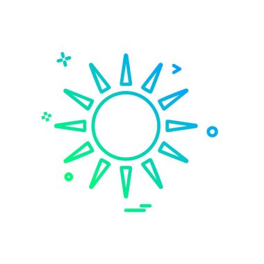 Güneş simgesi tasarım vektörü