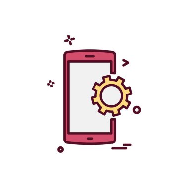 Mobil simge tasarım vektörü