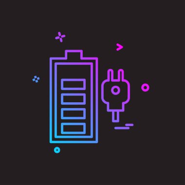 Batarya simgesi tasarım vektörü