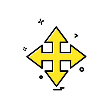 Ok simgesi tasarım vektörü