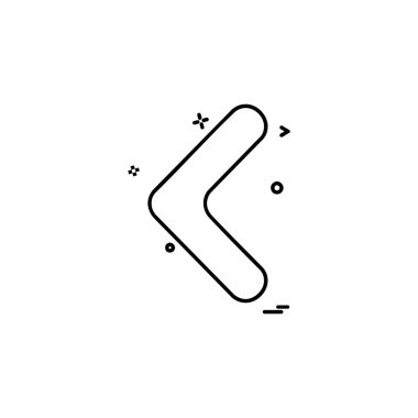 Sol ok simgesi tasarım vektörü