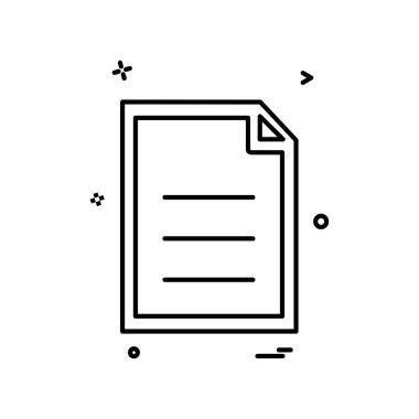 Belge simgesi tasarım vektörü