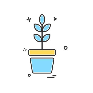 Bitki simge tasarlamak vektör