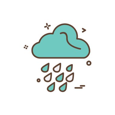 Yağmur simgesi tasarım vektörü