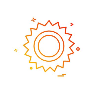 Güneş simgesi tasarım, renkli vektör çizim