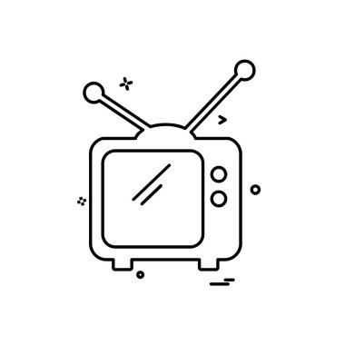 Televizyon simgesi tasarım vektörü