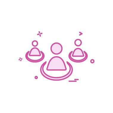 Grup avatar simge tasarlamak vektör