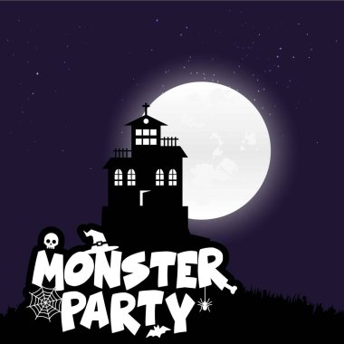 Cadılar Bayramı tatil kartı arka plan renkli vektör çizim 