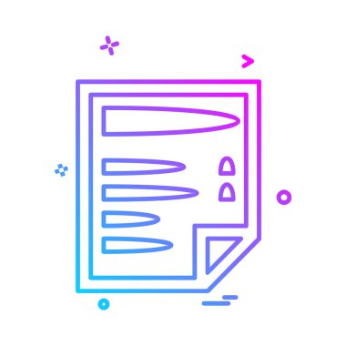 Belge simgesi tasarım vektörü 