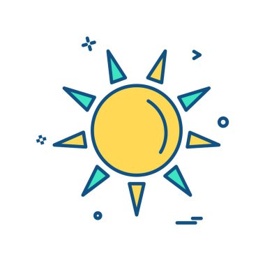 Güneş simgesi tasarım vektörü