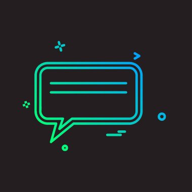 İleti simgesi tasarım vektörü