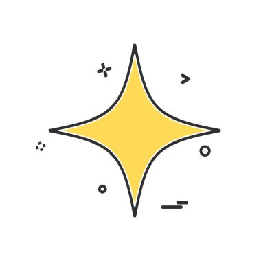 Beyaz arka plan üzerinde yıldız daire basit simgesi