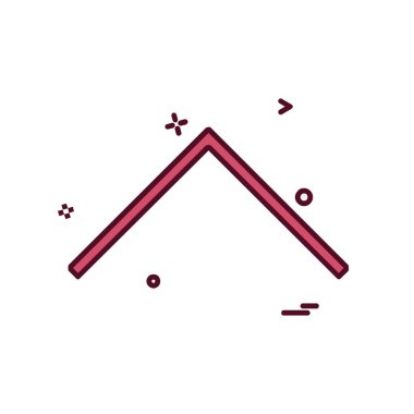 Yukarı ok simgesi tasarım vektörü