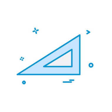 Geometri ölçek simge tasarlamak vektör