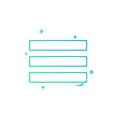 Menü simgesi tasarım, renkli vektör çizim