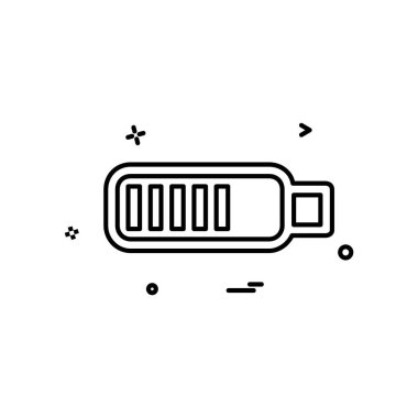 Batarya simgesi tasarım vektörü