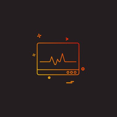 EKG simge tasarlamak vektör