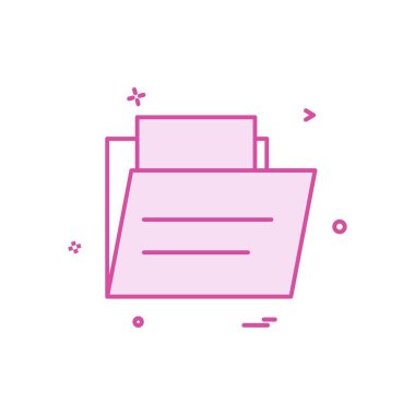 Klasör simge tasarlamak vektör 