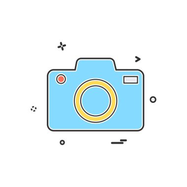 Kamera simgesi tasarım vektörü