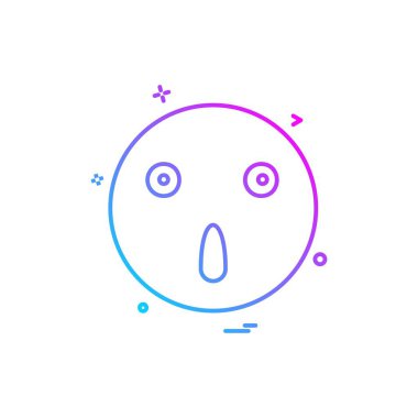 Emoji simgesi tasarım, renkli vektör çizim