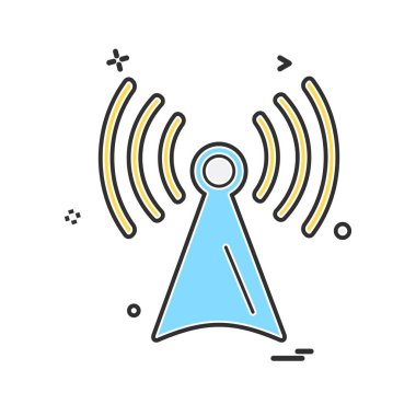 Wifi simge tasarım vektörü