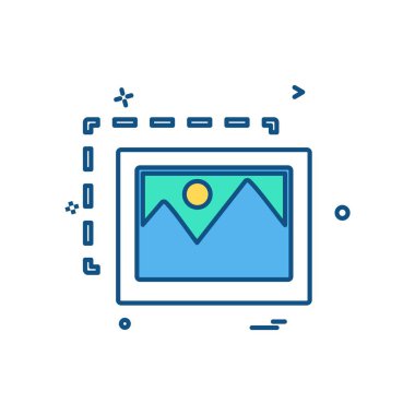 Resim simge tasarlamak vektör 