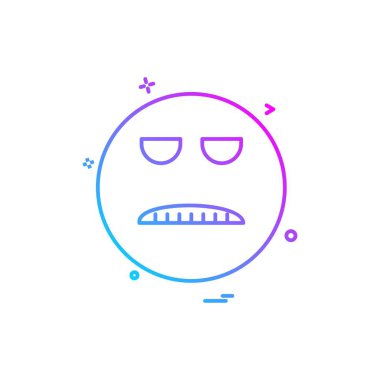 Emoji simgesi tasarım, renkli vektör çizim