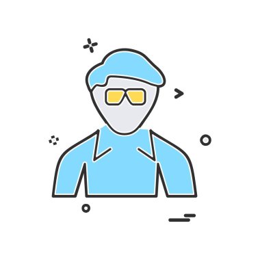 Avatar simge tasarlamak vektör