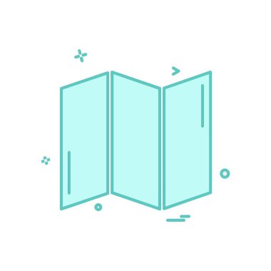 Harita simgesi tasarım vektörü