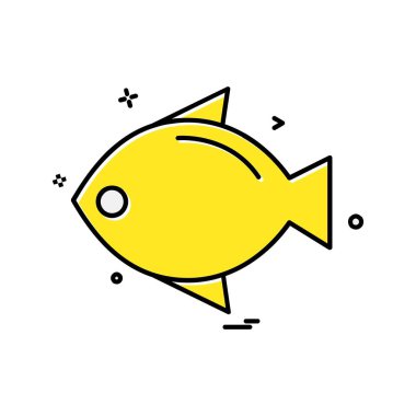 Balık simgesi tasarım vektörü