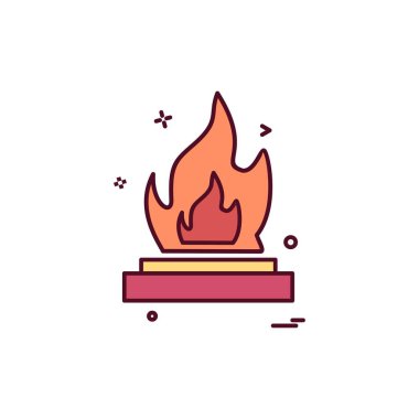 Simge tasarım vektörünü ateşle 