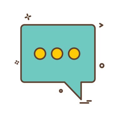 Sohbet simgesi tasarım vektörü