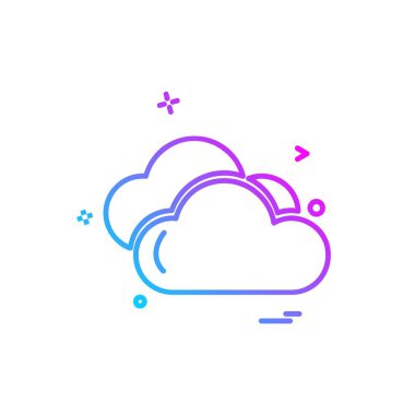 Weather simge vektör beyaz arka plan üzerinde