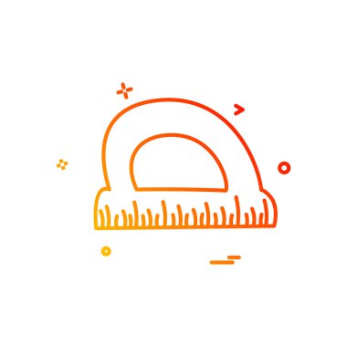 cetvel ölçek üçgen simge vektör tasarımı