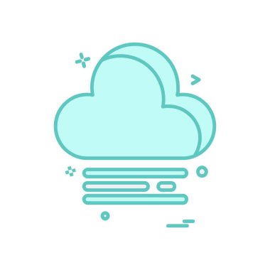 Bulutlu hava simgesi tasarım vektörü