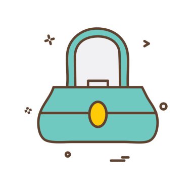 Bayanlar çanta ikon tasarım vektörü