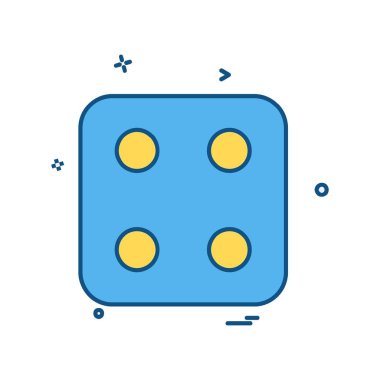 Zar simgesi tasarım vektörü