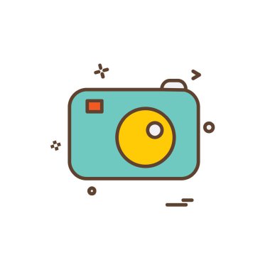 Kamera simgesi tasarım vektörü