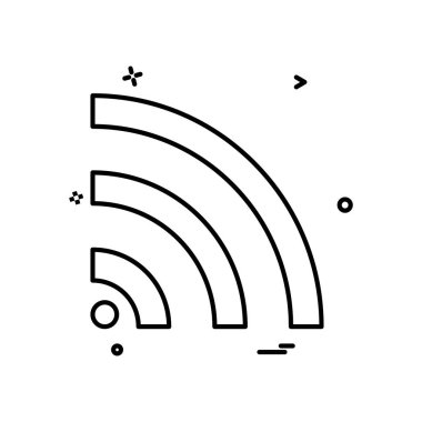 Wifi simge tasarım vektörü