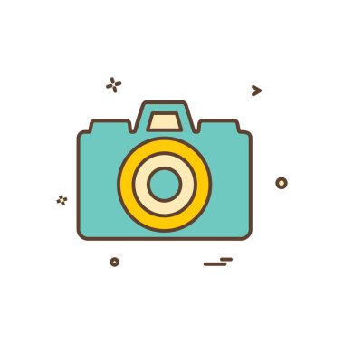 Kamera simgesi tasarım vektörü