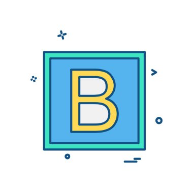 Kalın simge tasarım vektörü