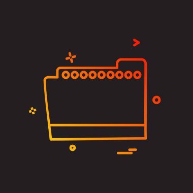 Klasör simge tasarlamak vektör 