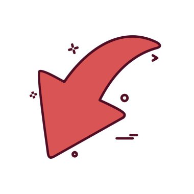 Aşağı ok simgesi tasarım vektörü