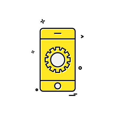 Akıllı Telefon Simgesi Tasarım Vektörü