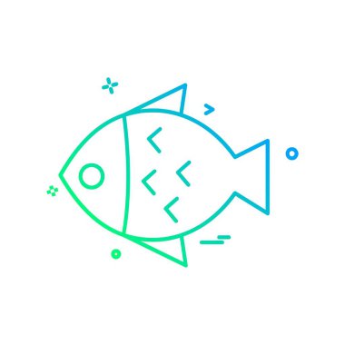 Balık simgesi tasarım vektörü