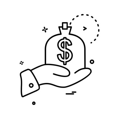 Dolar simgesi tasarım vektörü